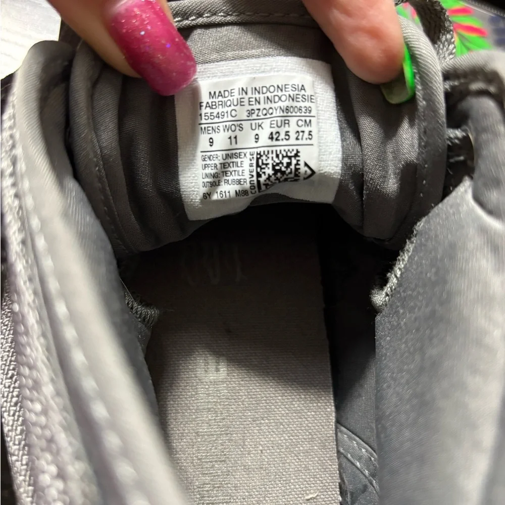 Converse Gray‎ High-Top Sneakers Men’s 9 - Picture 7 of 7